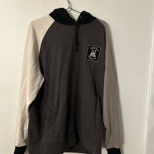 Teddy Fresh Men's gray colorblock  hoodie, hundred percent cotton Men’s. Sz L